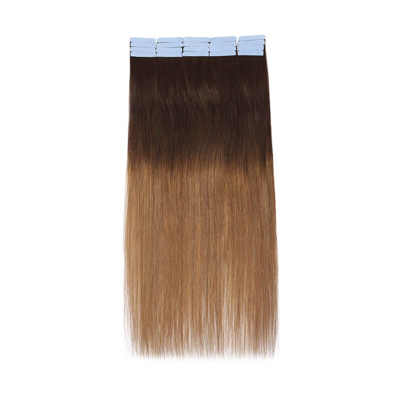 Ombre Tape In Human Hair Extension 20pcs Natural Straight