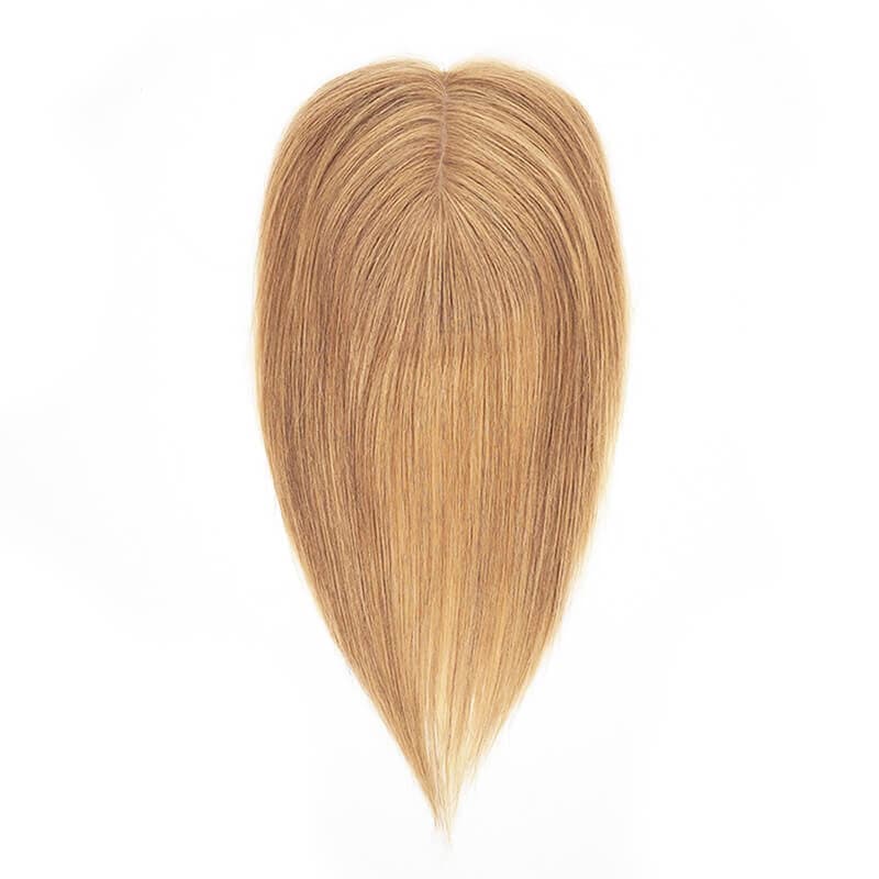 Susan – cheveux humains blond foncé, couronne amincissante, Base en soie, 10x12cm, pour femmes