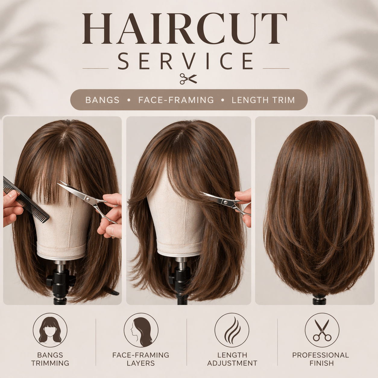 Custom Haircut Service for Hair Toppers