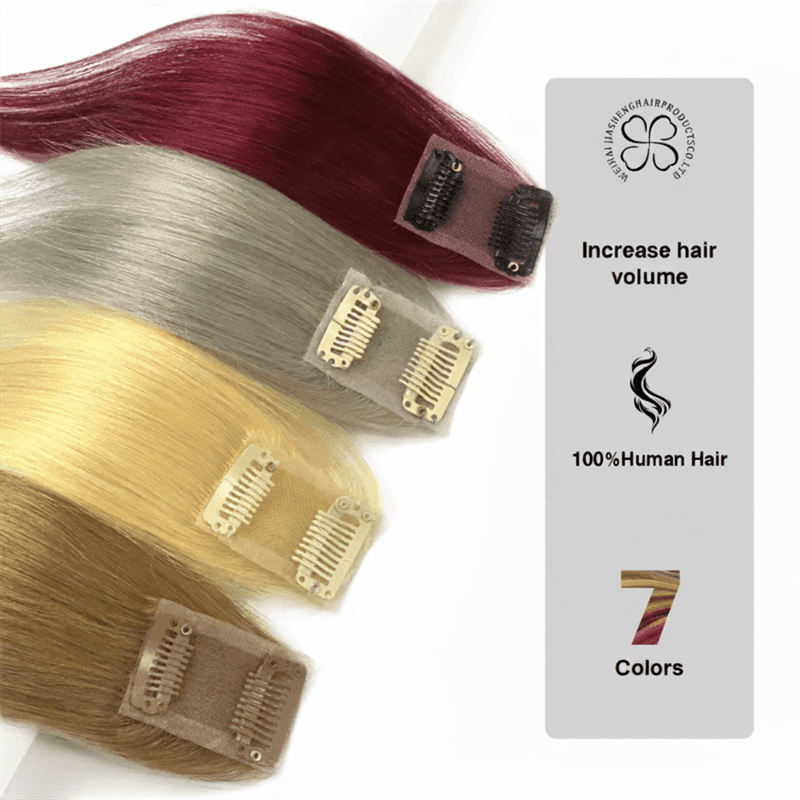 Handmade Remy Human Hair Clip-In Mono Base Volumizer