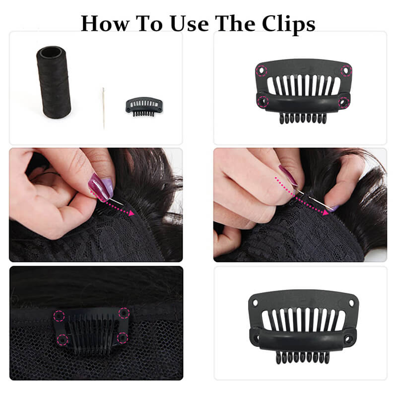 Plastic Snap Clips for Hair Extensions & Wigs