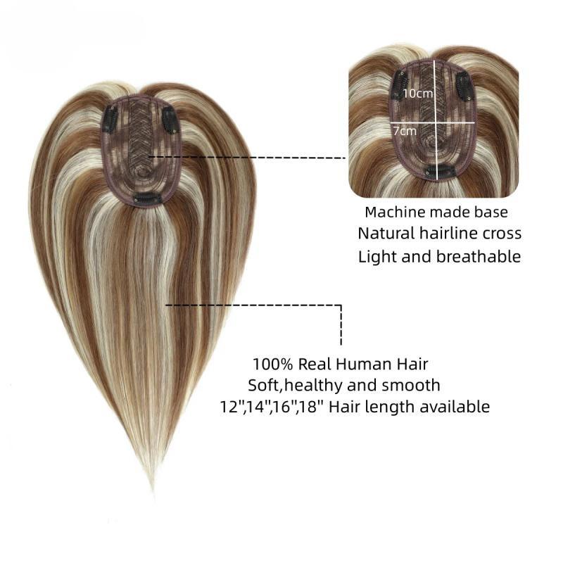 Invisible Human Hair Topper 7*10cm Base 10–18 Inch Natural Look