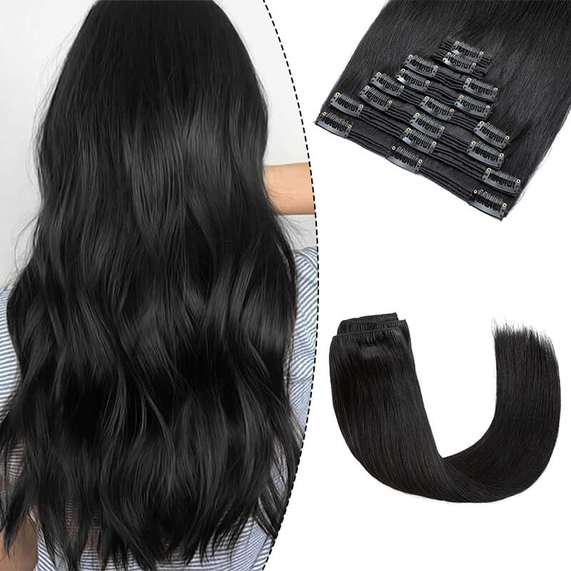 black clip in hair extensions