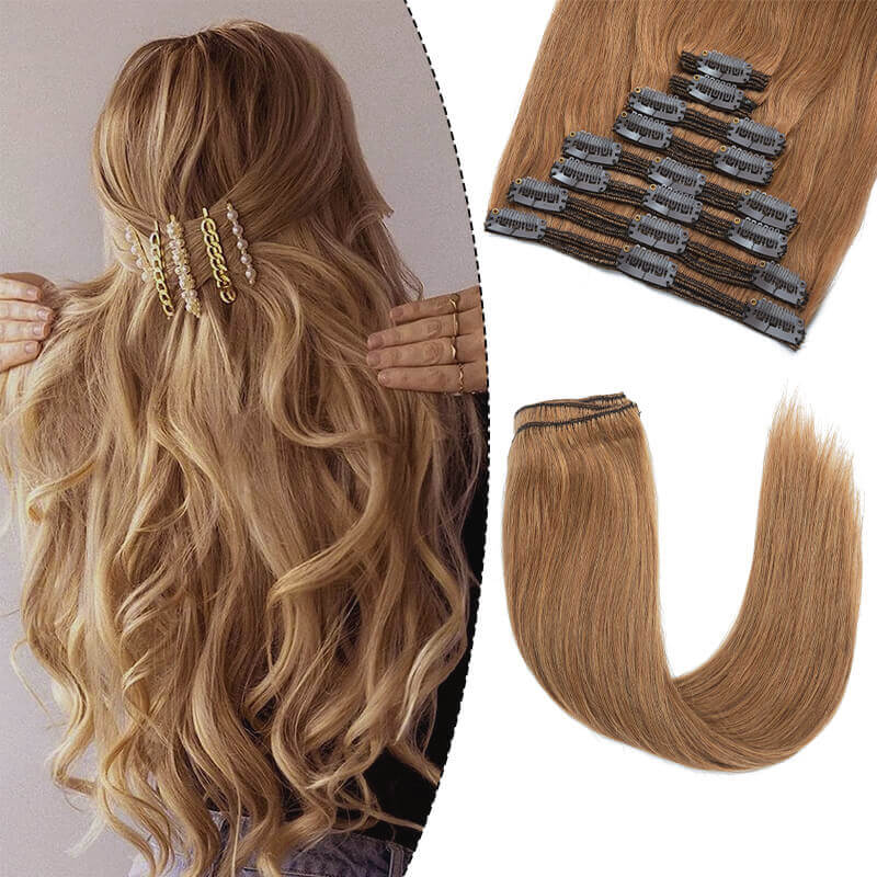 auburn clip in hair extensions