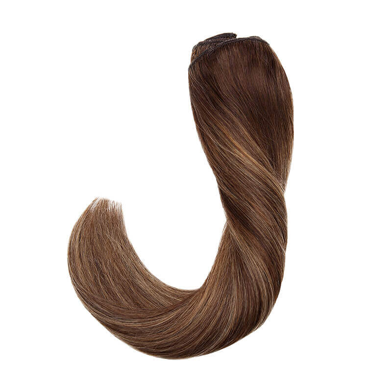 Balayage Clip In Human Hair Extension Multi Wefts Full Volume