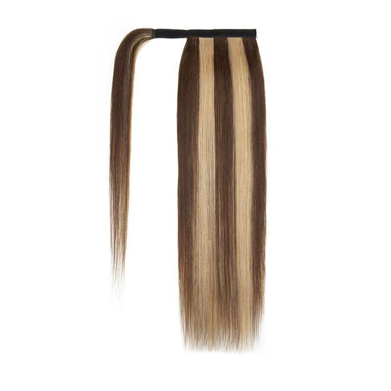 Highlights Wrap Around Ponytail Human Hair Extensions E-LITCHI