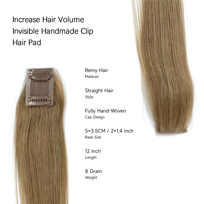 Handmade Remy Human Hair Clip-In Mono Base Volumizer