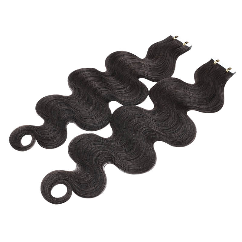 Black Wavy Tape Ins 2 Pack 40pcs Bundle For More Volume