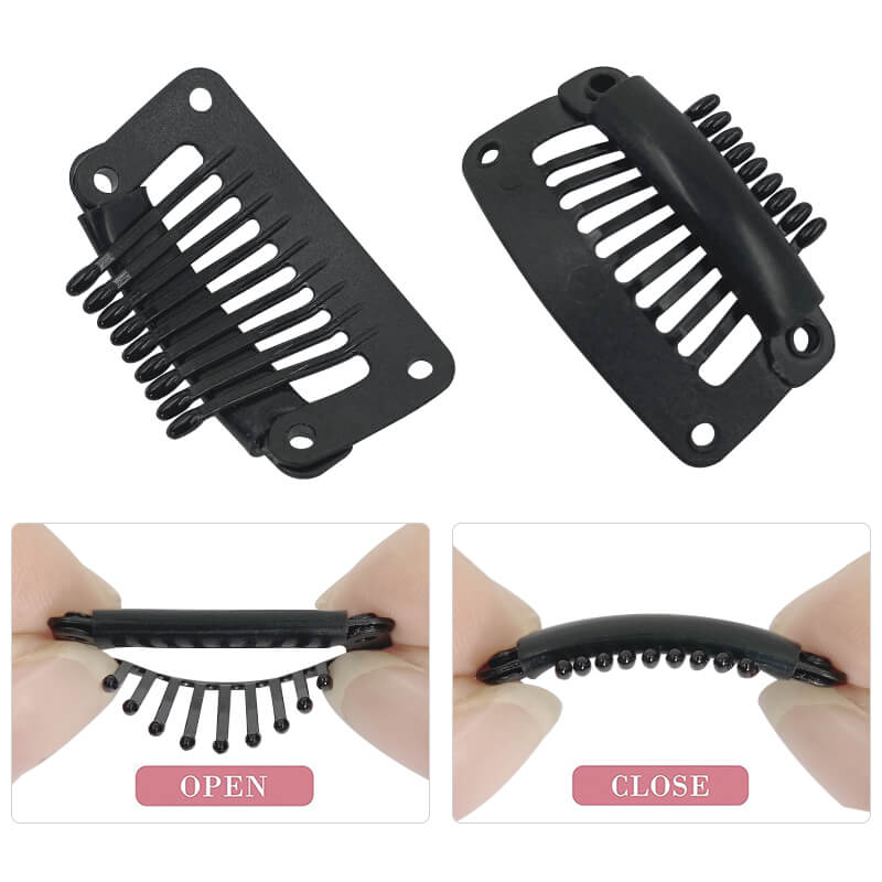 hair extensions with plastic clips