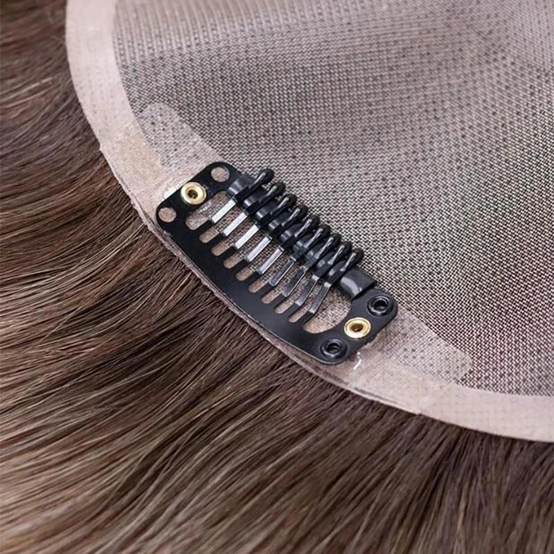 Seamless PU Snap Clips for Hair Toppers Toupees & Wigs