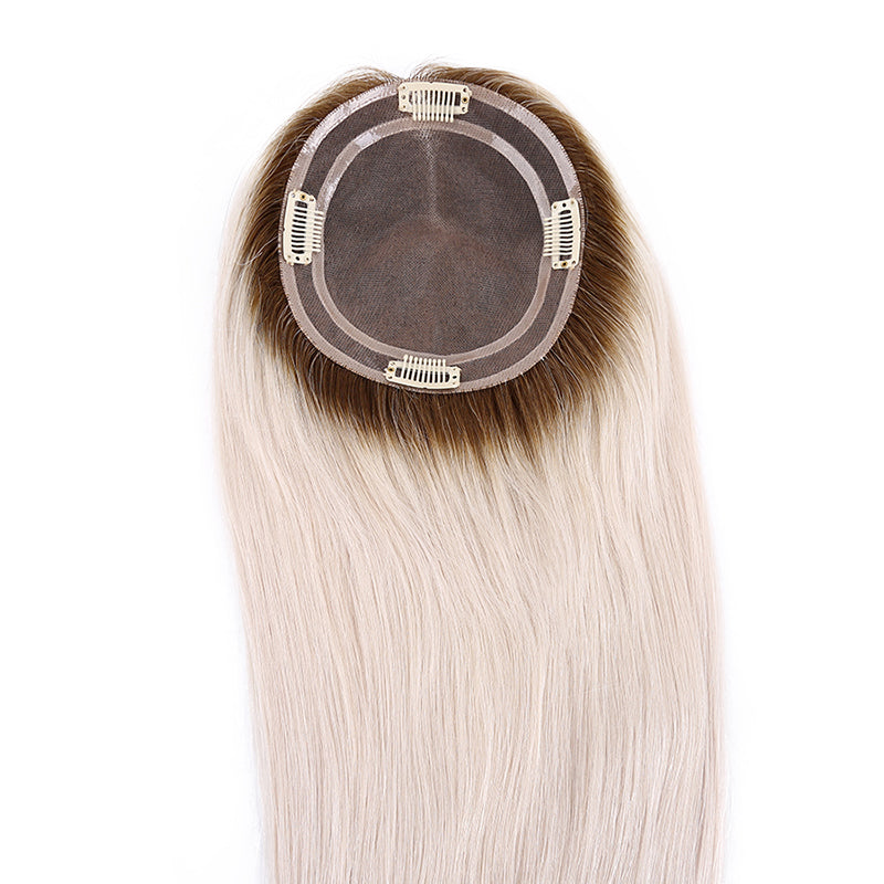 Ombre Dark Toppers | Blonde Mono Toppers | E-LITCHI Hair