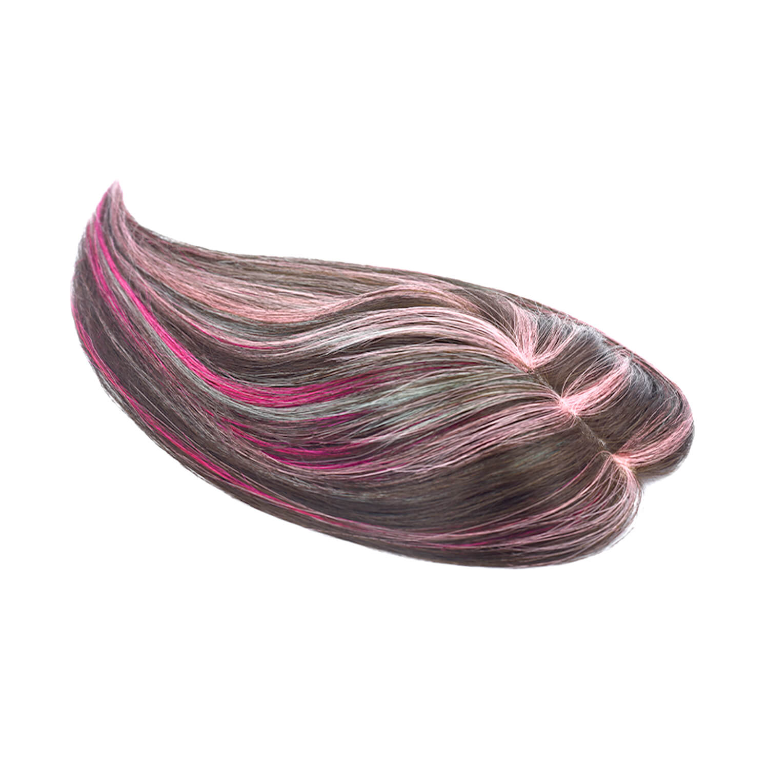 Hydrangea ︳Pink Highlights 3x5" Mono Top Human Hair Topper