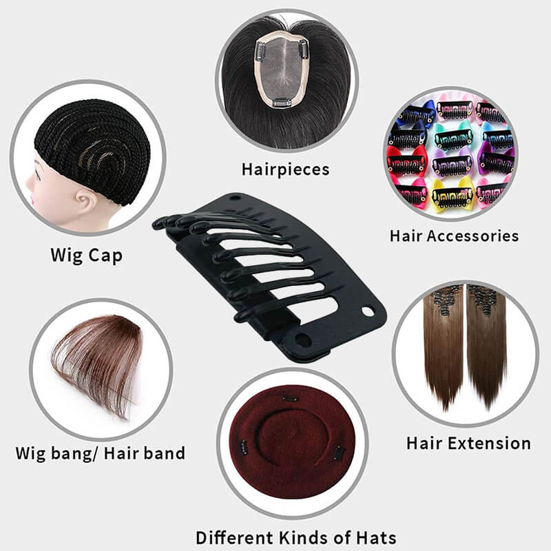 Plastic Snap Clips for Hair Extensions & Wigs