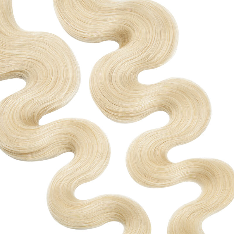 Blonde Invisi Tape 20pcs Wavy Hair Extensions E-LITCHI® Hair