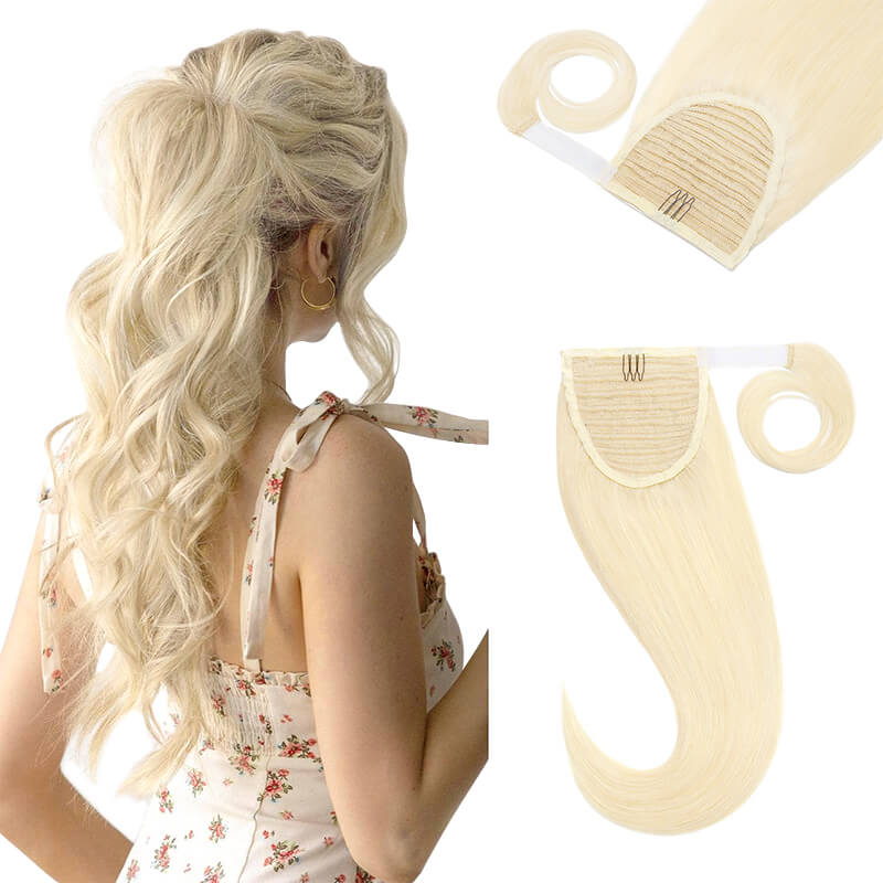 Blonde Hair Tail with Wrap Around Style