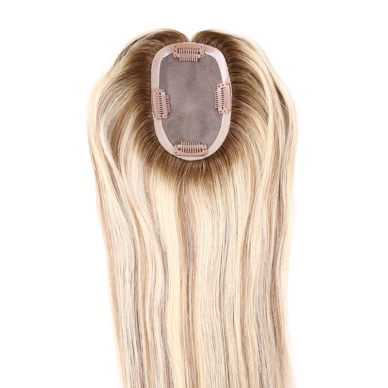 Rooted Brown Hair Toppers | Women's Mono Toppers | E-LITCHI Hair