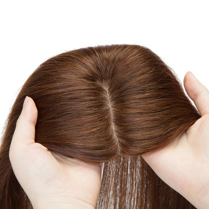 Susan ︳Medium Brown Human Hair Topper For Women Thinning Crown 10*12cm Silk Base E-LITCHI