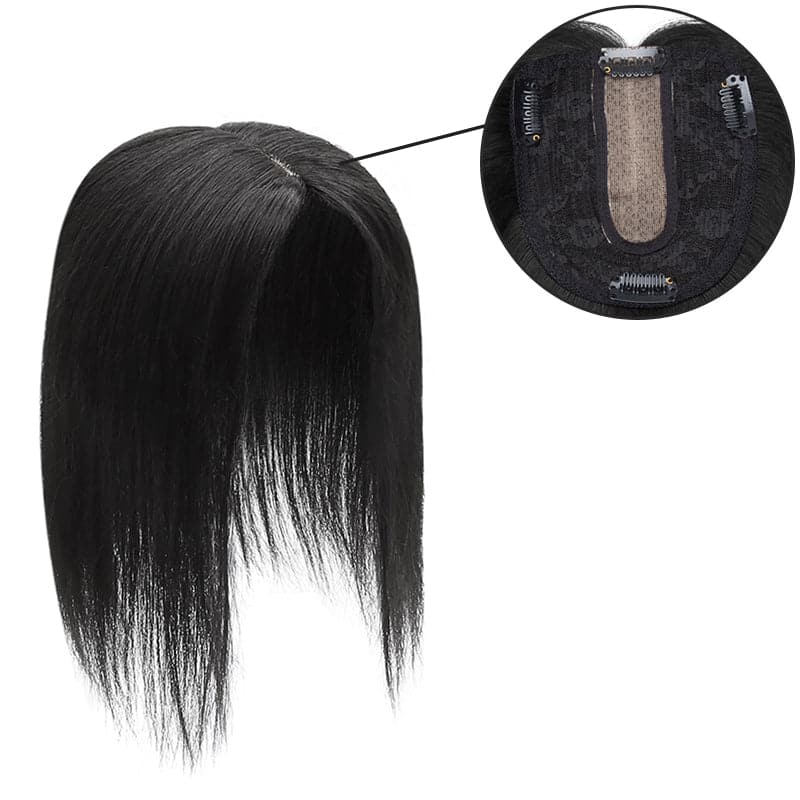 Susan ︳Jet Black Human Hair Topper For Women Thinning Crown 10*12cm Silk Base E-LITCHI