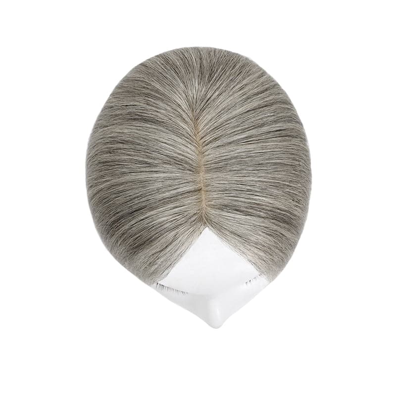 Human Hair Topper For Thinning Crown
