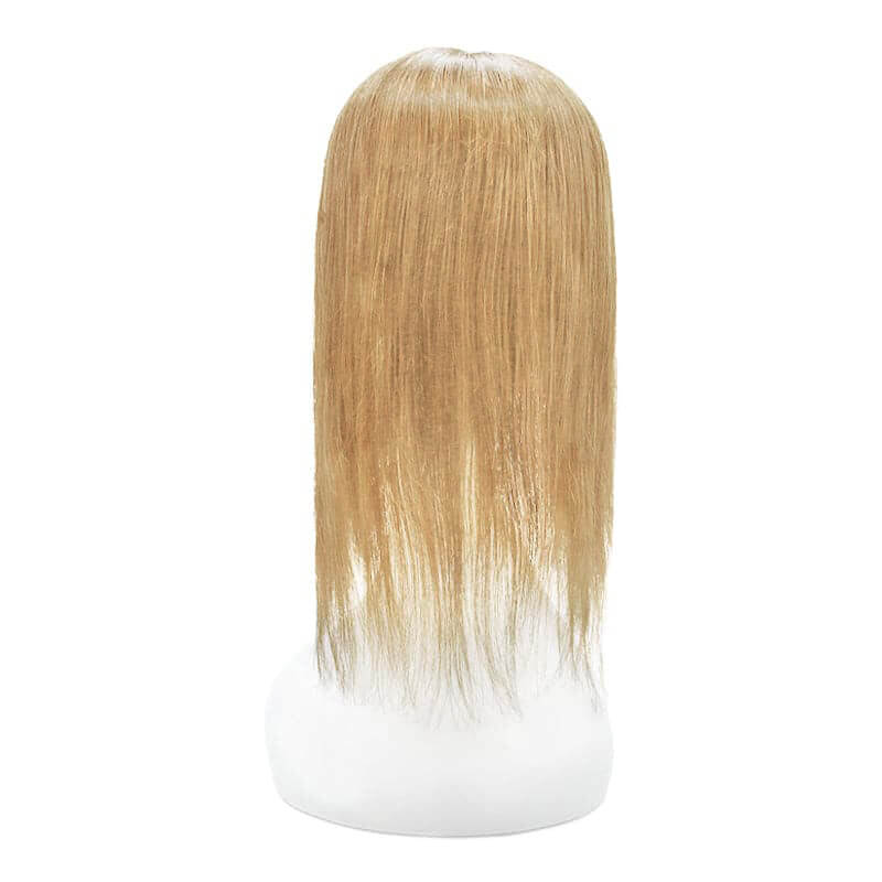 Human Hair Topper With Bangs For Thinning Hair Dark Blonde 15*16cm Base E-LITCHI