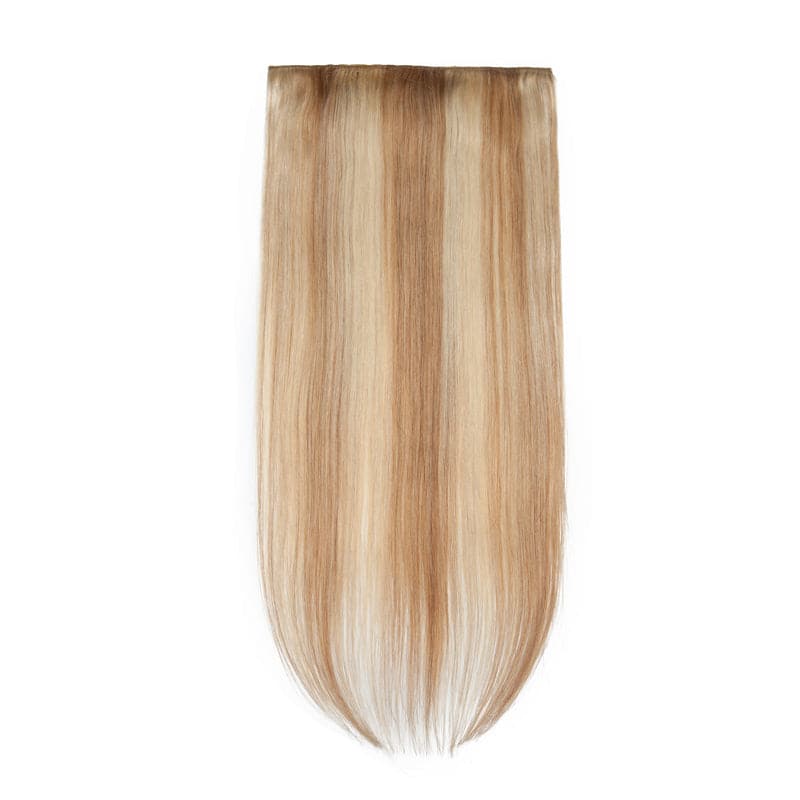 Bronde Highlights Clip In Human Hair Extensions Natural Straight Single Weft Full Volume E-LITCHI® Hair
