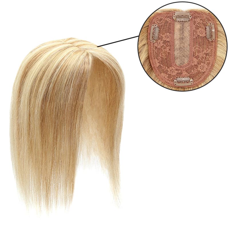 Susan ︳Bronde Highlights Human Hair Topper For Women Thinning Crown 10*12cm Silk Base E-LITCHI® Hair
