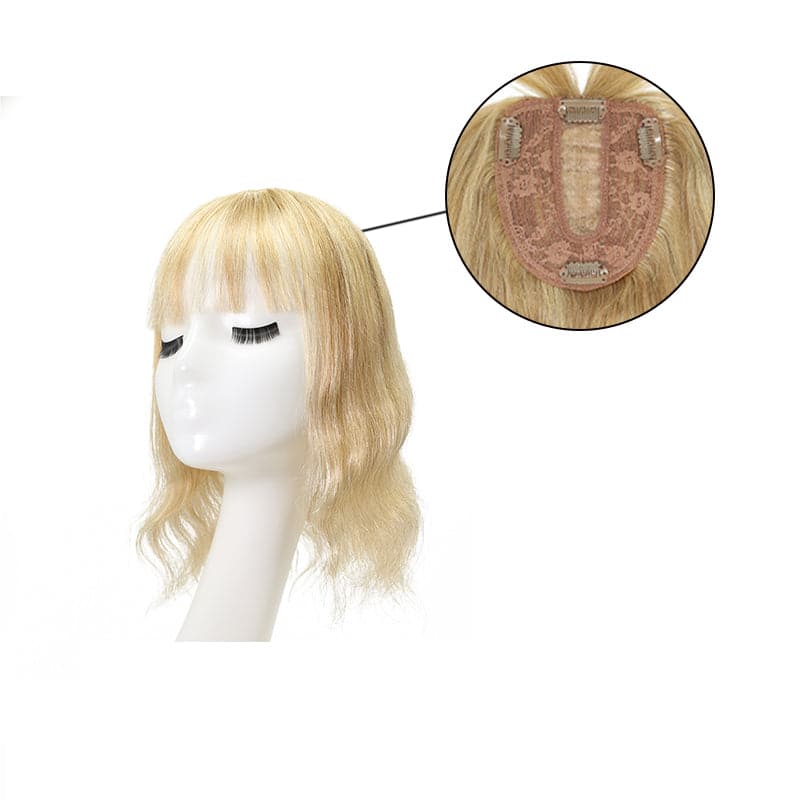 Susan ︳Bronde Highlight Human Hair Toppers For Thinning Crown 10*12cm Silk Base E-LITCHI® Hair