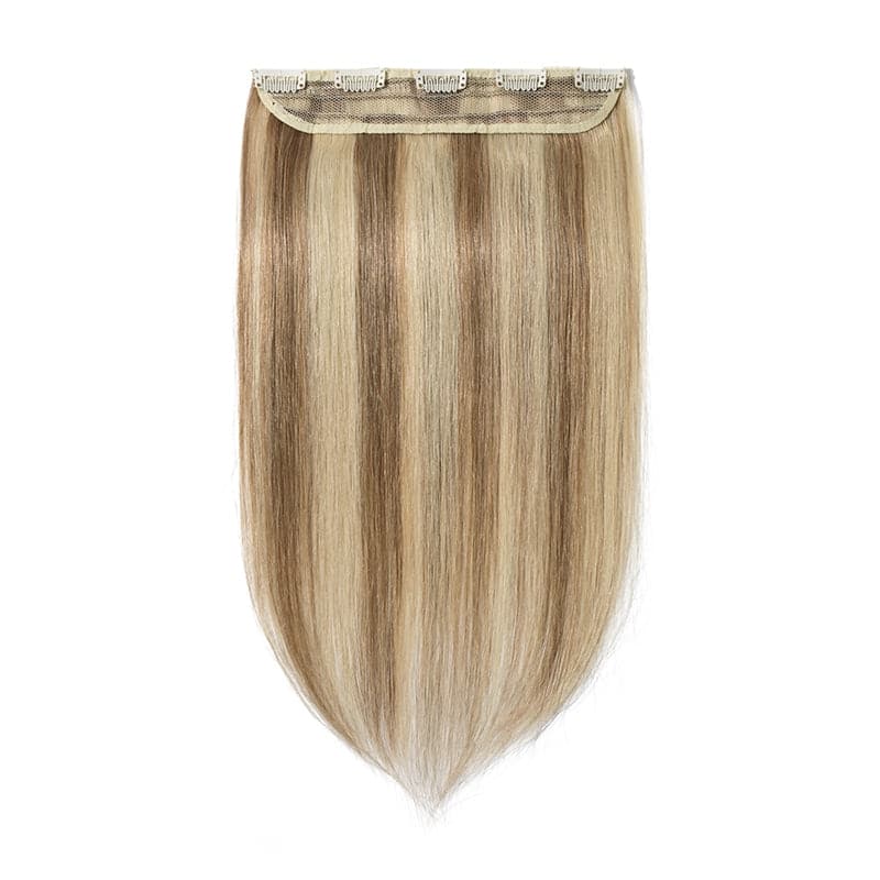 Caramel Highlights Clip In Human Hair Extensions Single Weft Light Volume E-LITCHI® Hair