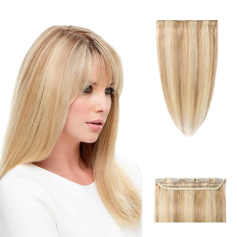 Caramel Highlights Clip In Human Hair Extensions Single Weft Light Volume E-LITCHI® Hair