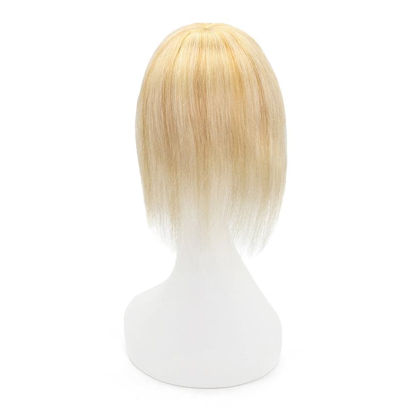 Blonde Highlights Human Hair Topper With Bang For Women Thinning Crown 10*10cm Base E-LITCHI
