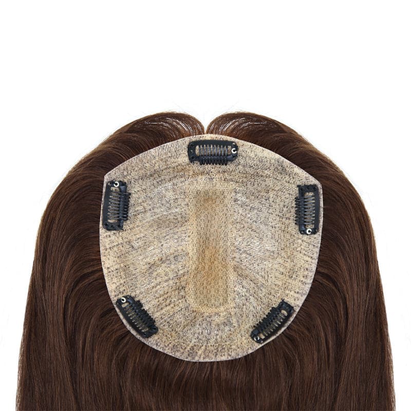 extra large silk base human hair topper for thinning hair