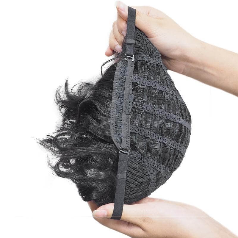 Wavy Human Hair Lace Wigs Shoulder Length All Shades