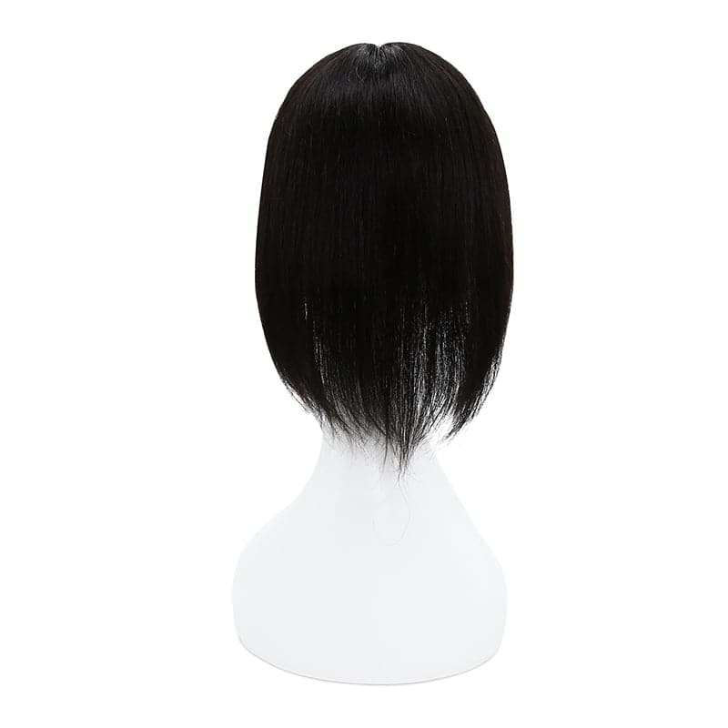 Susan ︳Jet Black Human Hair Topper With Bang For Women Thinning Crown 10*12cm Base E-LITCHI