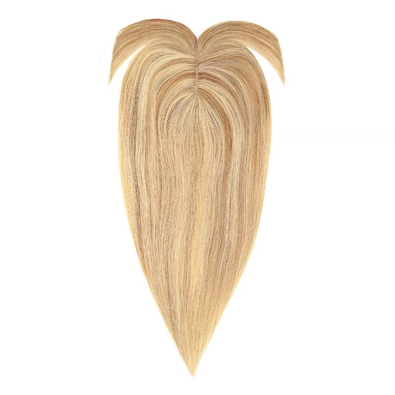 Susan ︳Blonde Highlights Human Hair Topper With Bang For Women Thinning Crown 10*12cm Base E-LITCHI