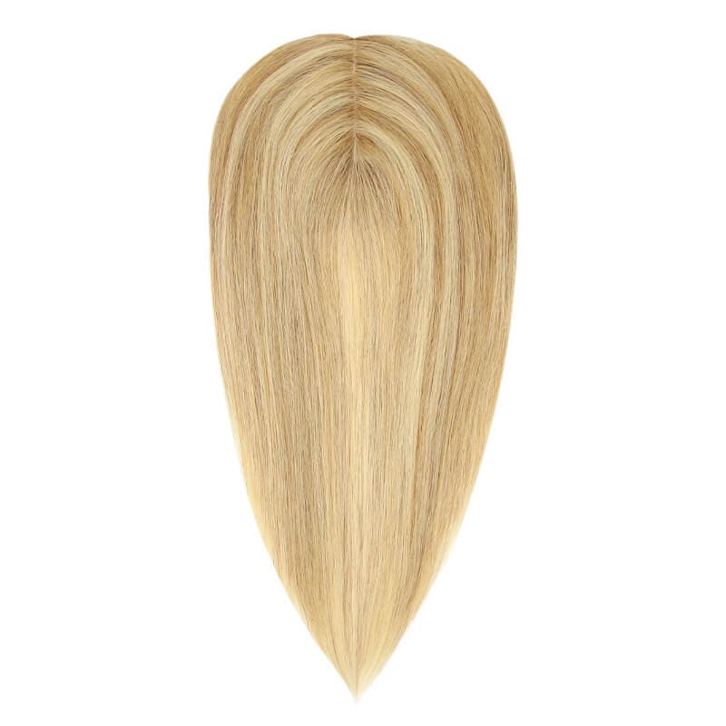 Susan ︳Blonde Highlights Human Hair Topper For Women Thinning Crown 10*12cm Silk Base