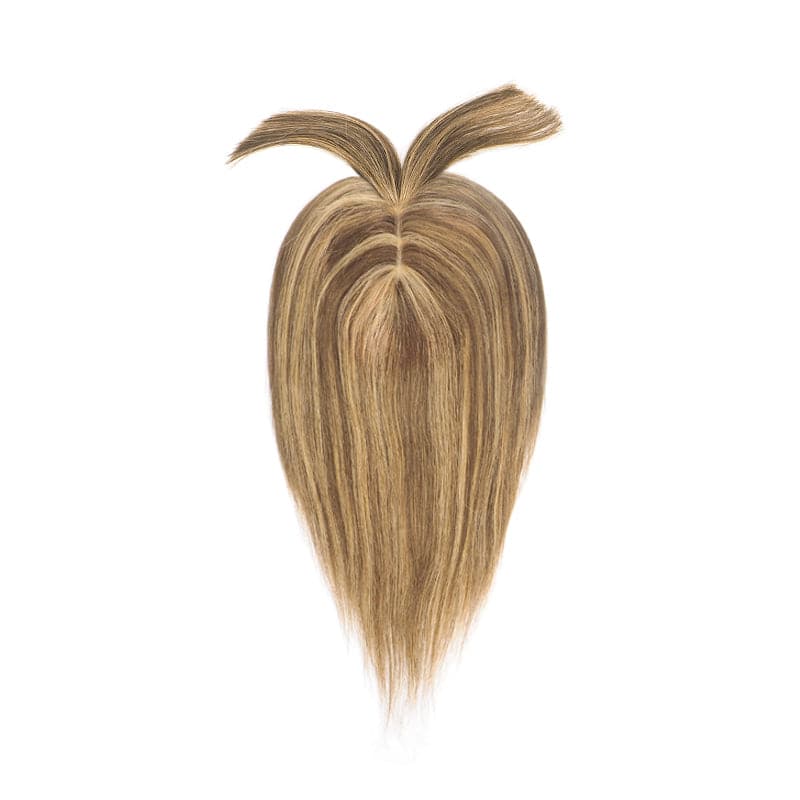 human hair topper with bangs