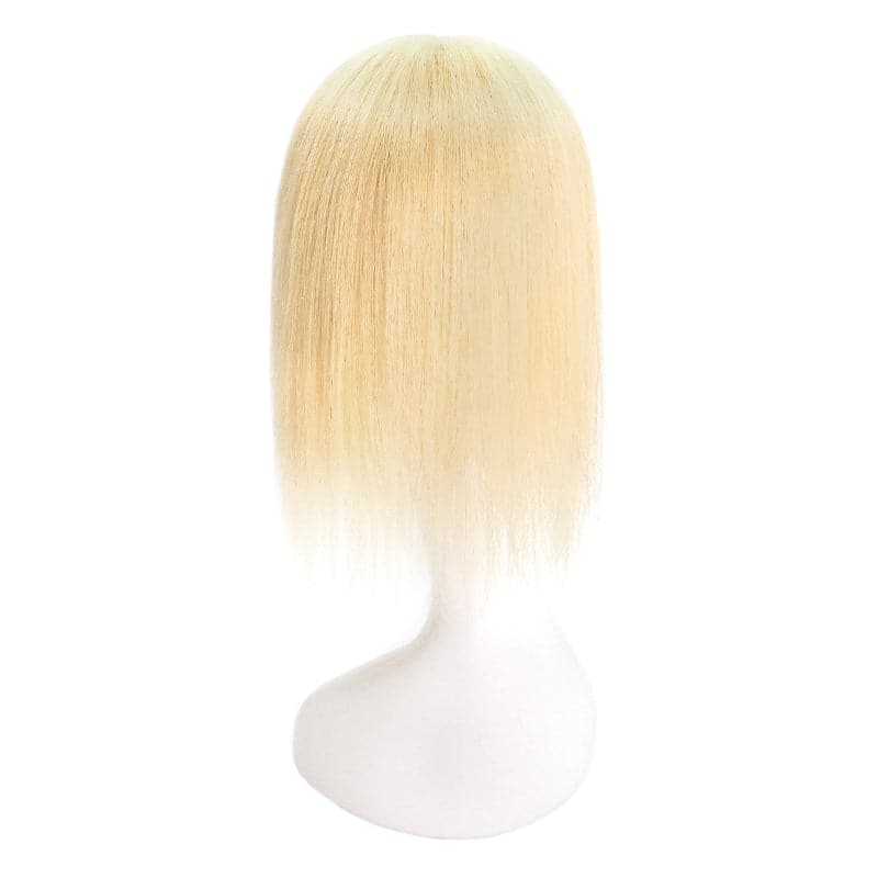 Lace Human Hair Topper 19*19cm Base For Hair Loss Bleach Blonde E-LITCHI Hair