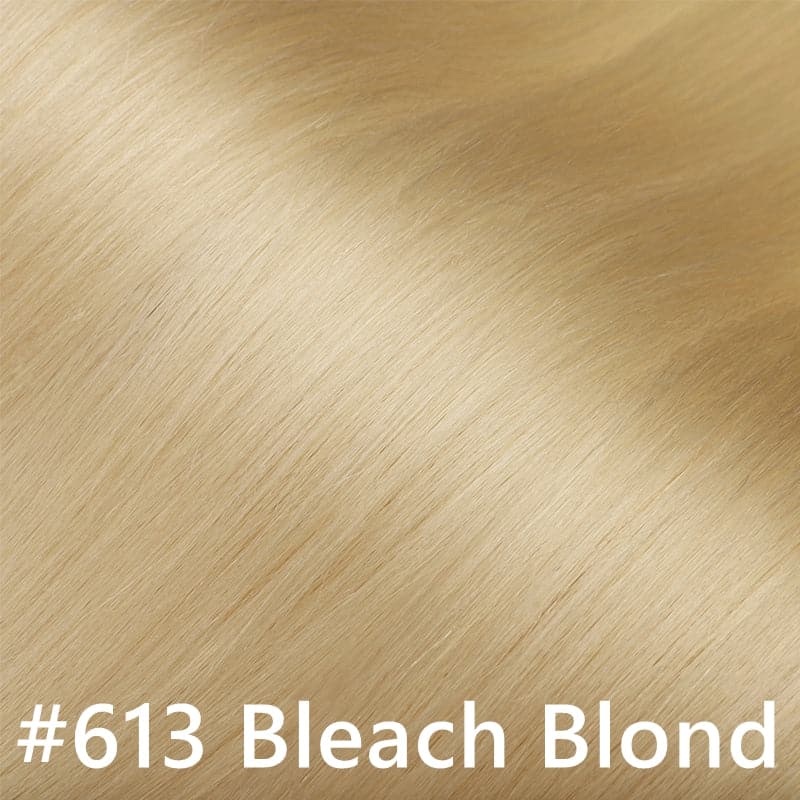 Blonde Human Hair Color Swatch - Natural Blonde Platinum Blonde Bleach Blonde E-LITCHI Hair