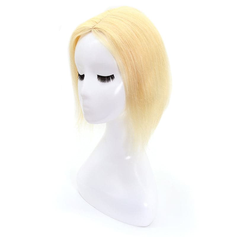 Susan ︳Bleach Blonde Human Hair Topper For Women Thinning Crown 10*12cm Silk Base E-LITCHI