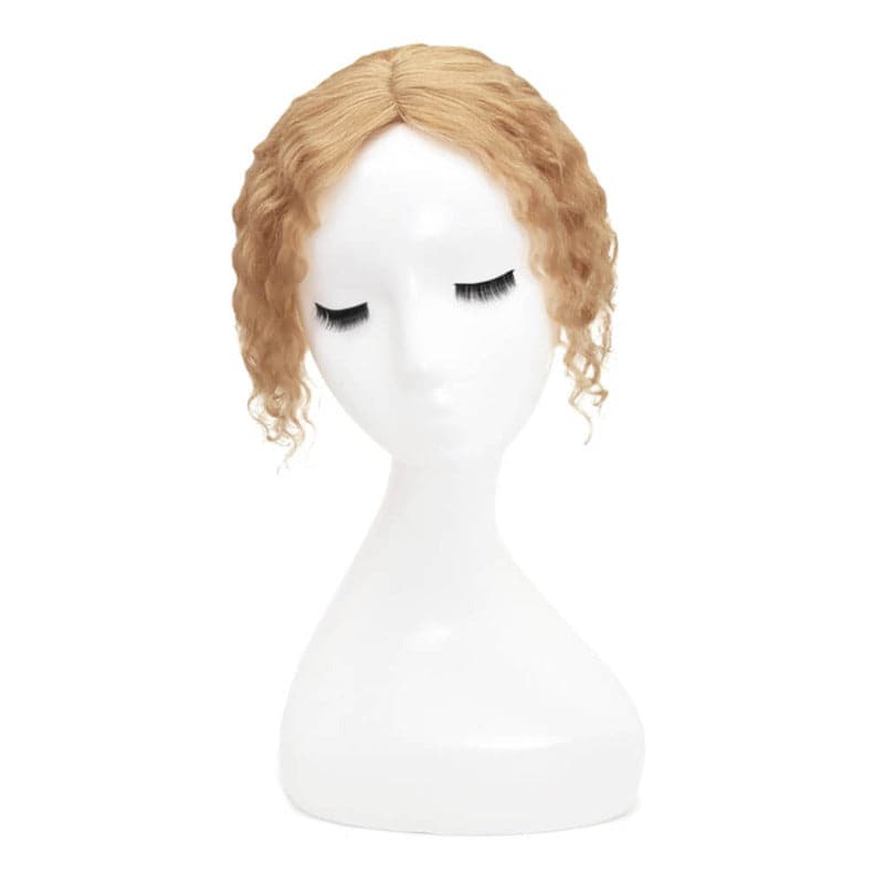 Susan ︳Curly Human Hair Topper For Thinning Crown 10*12cm Silk Base Dark Blonde
