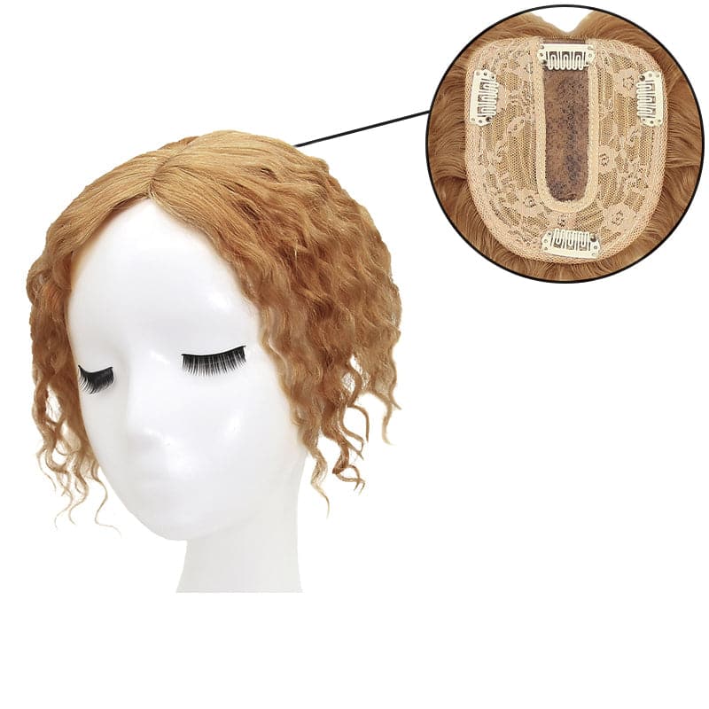 Light Auburn 10*12 Silk Base Human Hair Topper E-LITCHI