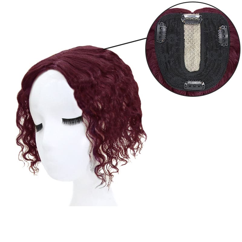 Susan ︳Wine Red 10*12 Base Human Hair Topper E-LITCHI