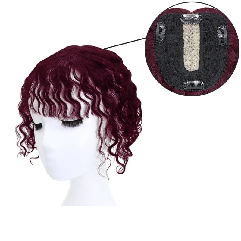 Susan ︳Wine Red 10*12 Base Human Hair Topper E-LITCHI