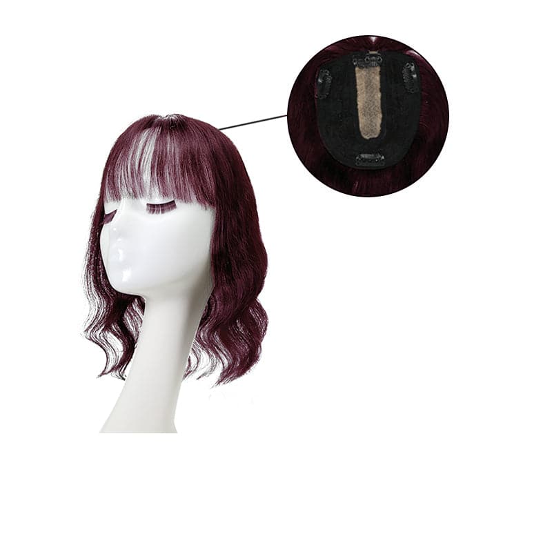 Susan ︳Wine Red 10*12 Base Human Hair Topper E-LITCHI