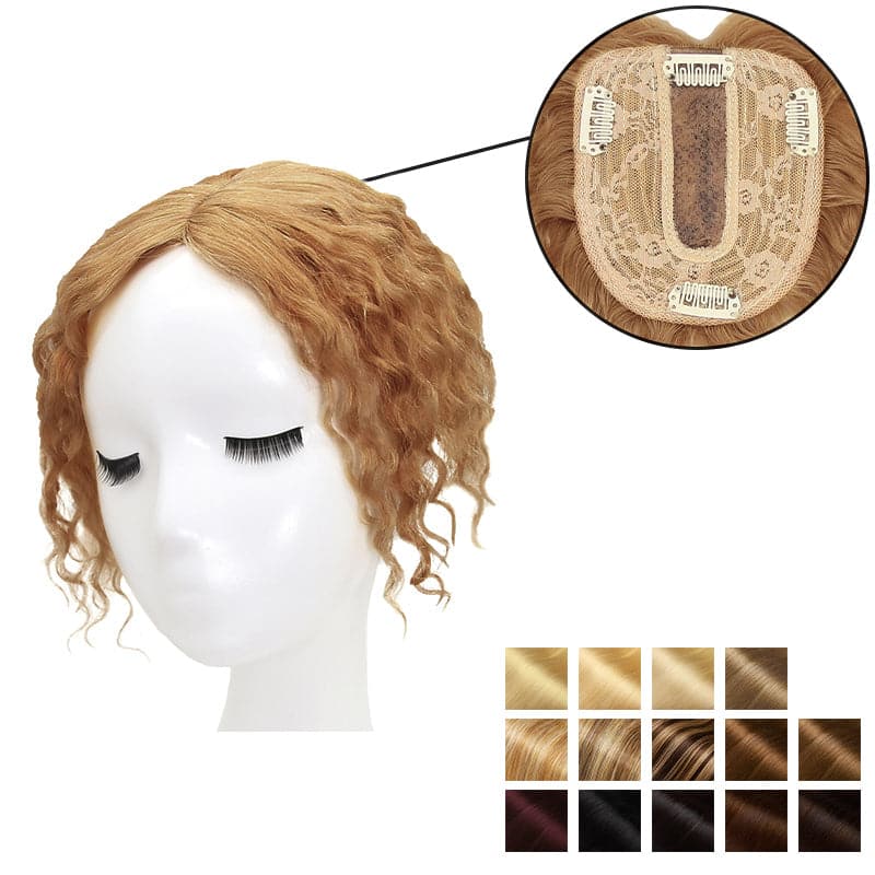 Susan Curly Human Hair Topper For Thinning Crown