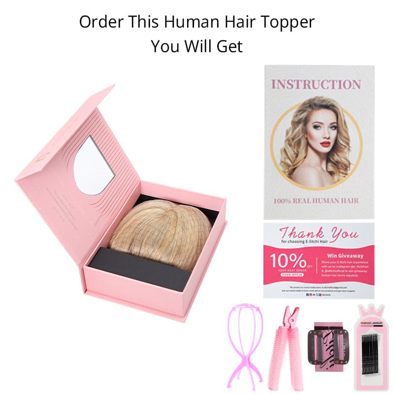 blonde human hair toppers