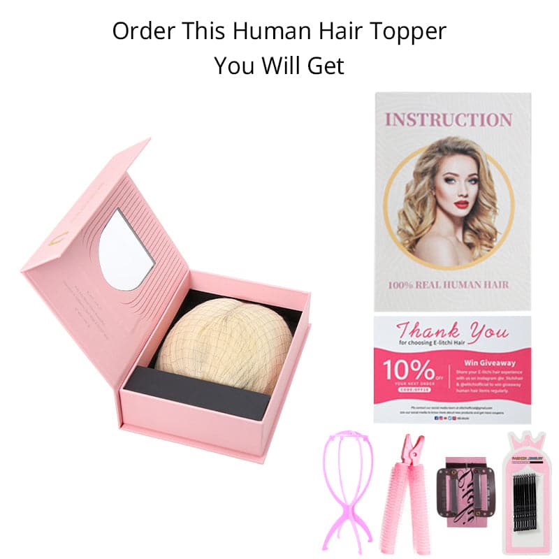 Susan ︳Natural Black Human Hair Topper For Women Thinning Crown 10*12cm Silk Base E-LITCHI