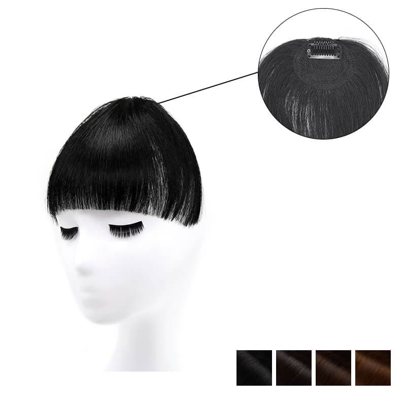 Clearance Human Hair Blunt Bangs Clip In 4 Colors 2 Styles