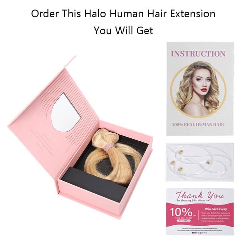 Halo Human Hair Extensions Light Volume All Shades