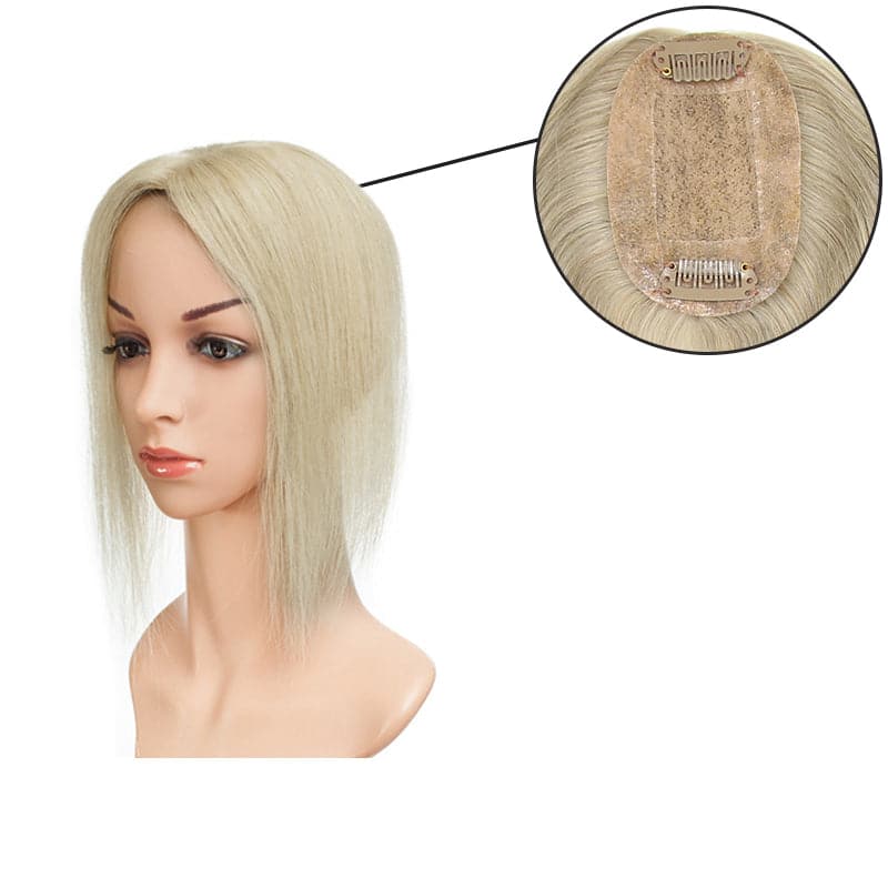 salt and pepper human hair toppers
